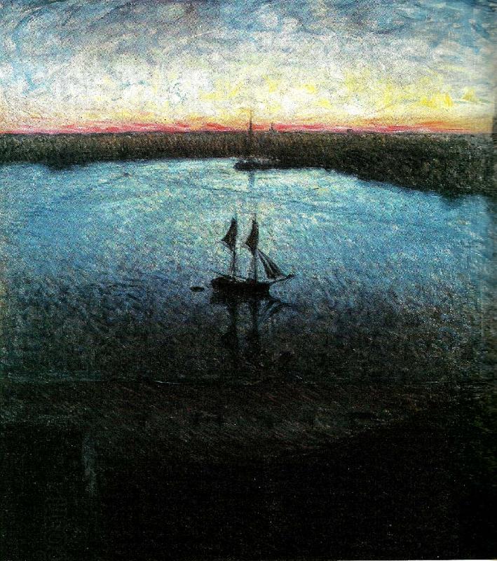 Eugene Jansson midsommarnatt vid riddarfjarden oil painting picture